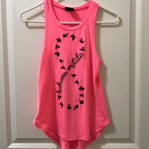 Rue 21 pink Hakuna Matata tank- size medium